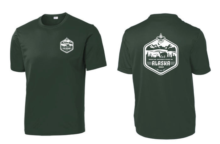 Troop 248 Forest Green Alaska Adult Performance Tee