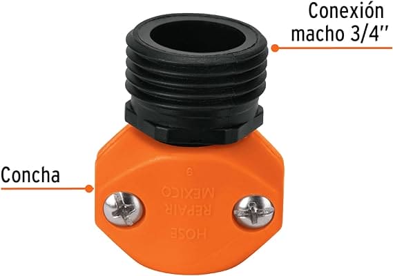 Truper REM-1/2, Plastic Hose Connector, Male 1/2 Inch- 12710 MEGA