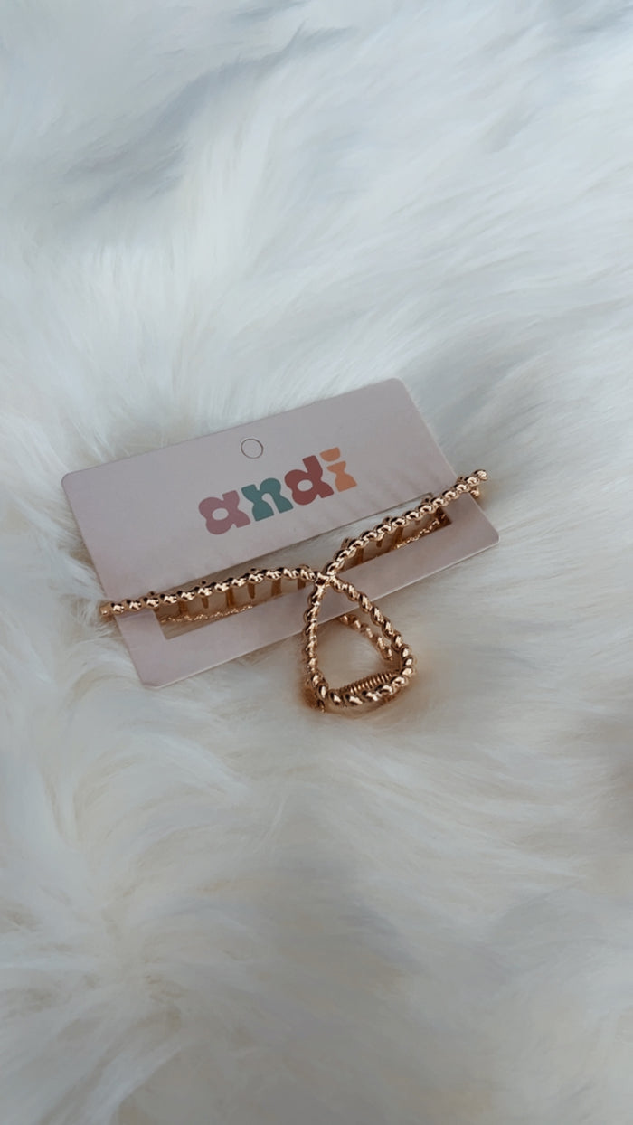 Twisted Gold Claw Clip