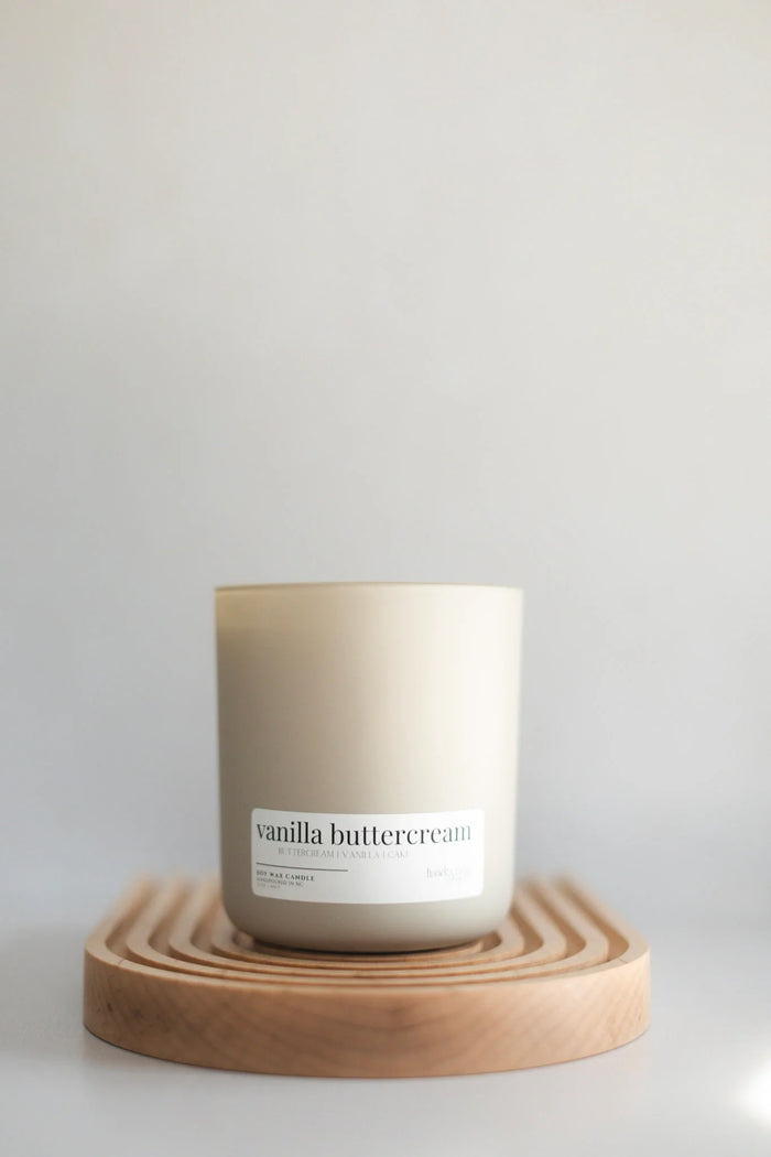 Vanilla Buttercream 12oz Wooden Wick Luxury Candle