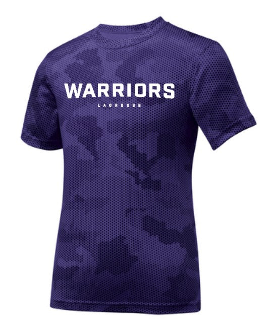 Warriors Lacrosse Purple CamoHex Performance Tee