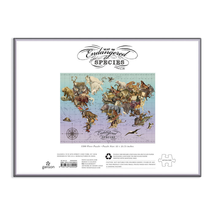 Wendy Gold Endangered Species 1500 Piece Jigsaw Puzzle 1500 Piece Puzzles Wendy Gold