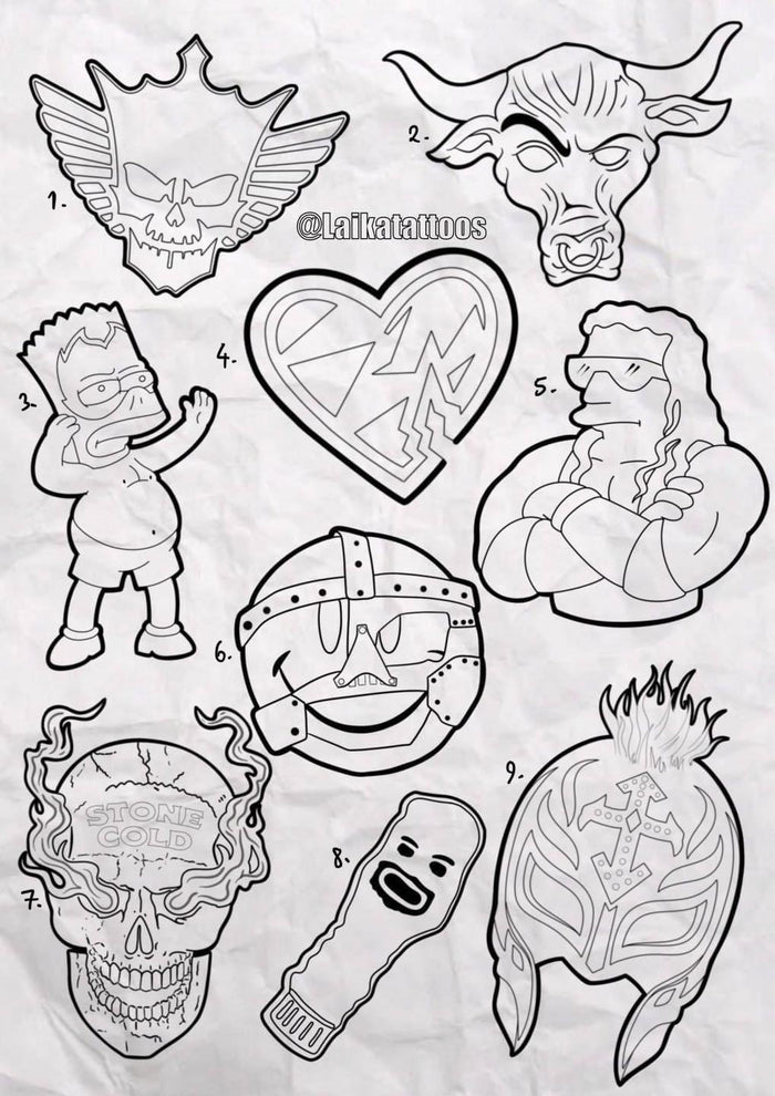 Wrestling inspired designs by Laika