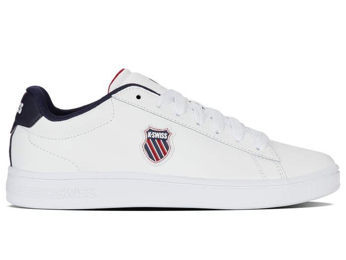 04412-983-M | COURT SHIELD II | WHITE/PEACOAT/SAMBA RED