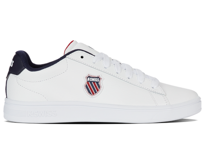 04412-983-M | COURT SHIELD II | WHITE/PEACOAT/SAMBA RED