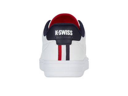 04412-983-M | COURT SHIELD II | WHITE/PEACOAT/SAMBA RED