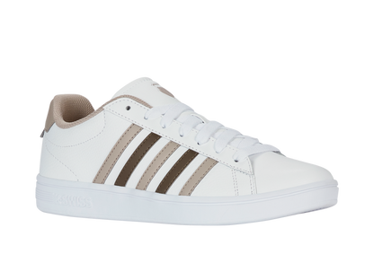 04413-986-M | COURT TIEBREAK II | WHITE/TAUPE/TEAK/JURASSIC GOLD