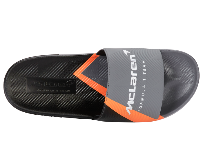 04422-090-M | SLIDE SANDAL X MCLAREN F1 TEAM | ANTHRACITE/BLACK/PAPAYA