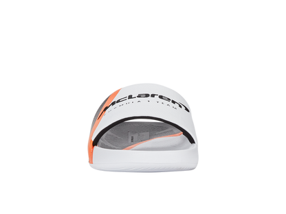 04422-196-M | SLIDE SANDAL X MCLAREN F1 TEAM | WHITE/BLACK/PAPAYA