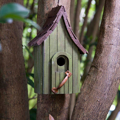 11.61"H Distressed Wooden Birdhouse