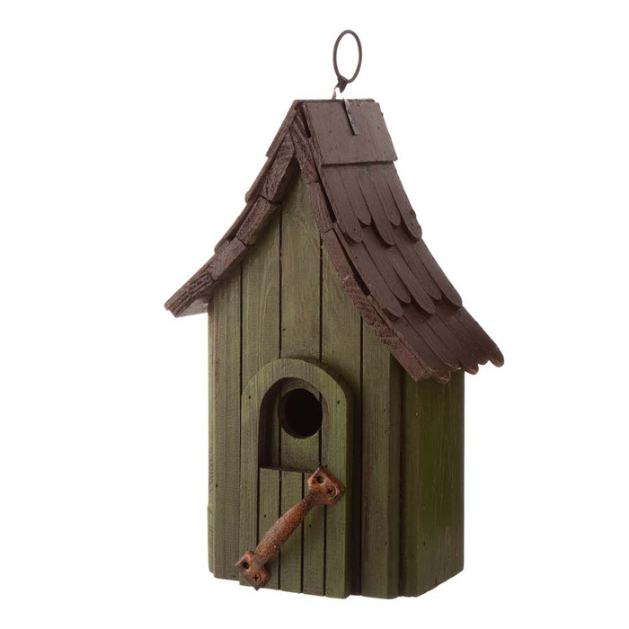 11.61"H Distressed Wooden Birdhouse