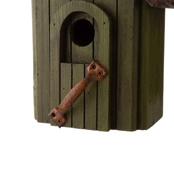 11.61"H Distressed Wooden Birdhouse