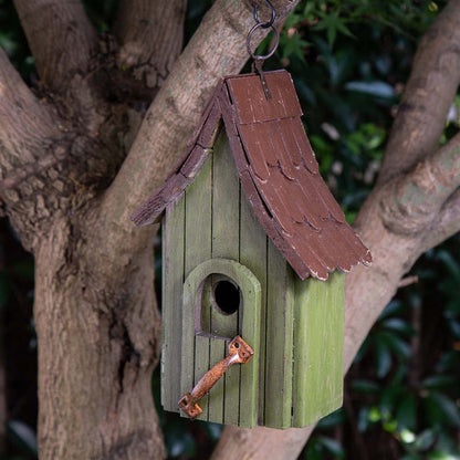 11.61"H Distressed Wooden Birdhouse