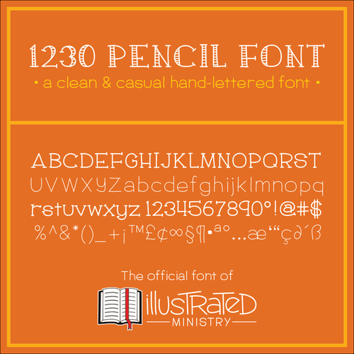 Hand-lettered 1230 Pencil Font
