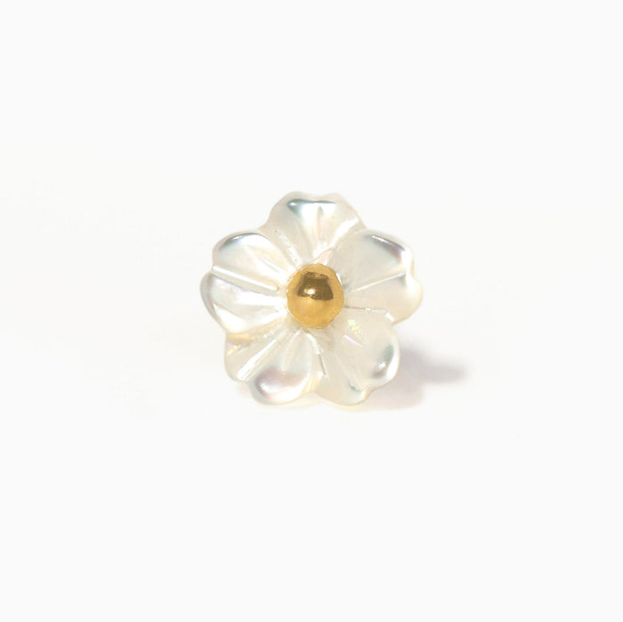 14k Solid Gold Oopsie Daisy Ball Back Stud