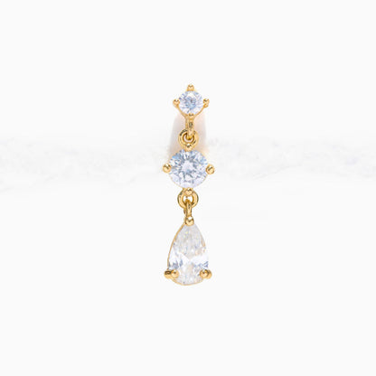 14k Solid Gold Sonnet Ball Back Earring
