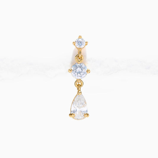 14k Solid Gold Sonnet Ball Back Earring