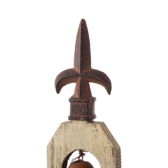 15.63"H Church Rustic Distressed Wooden Birdhouse