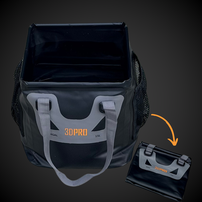 15L/4GAL Pro Square Folding Bucket with '30PRO' branding on a dark background