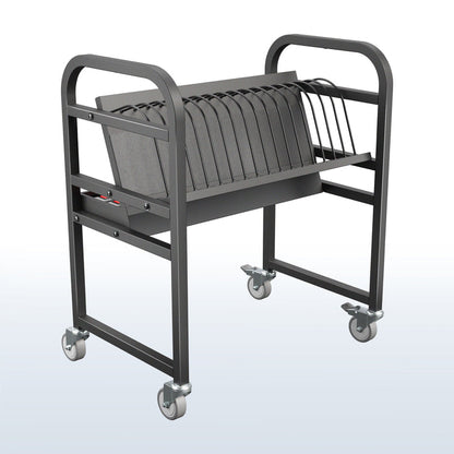 16-Device Open Charging Cart on a white and blue gradient background