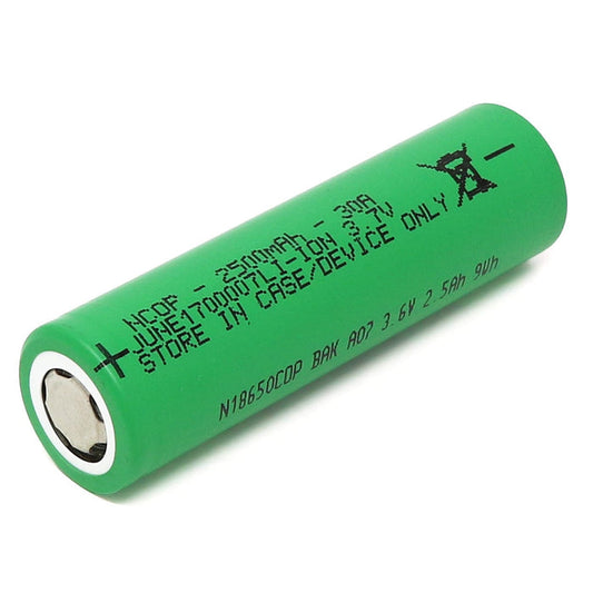 18650 Lithium-ion Rechargeable Cell - 2500mAh 3.7V 30A by The Pi Hut - The Pi Hut