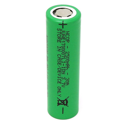 18650 Lithium-ion Rechargeable Cell - 2500mAh 3.7V 30A by The Pi Hut - The Pi Hut