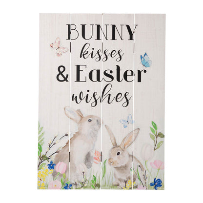 18"H Easter Wooden Bunny Wall Decor
