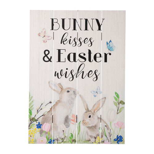 18"H Easter Wooden Bunny Wall Decor