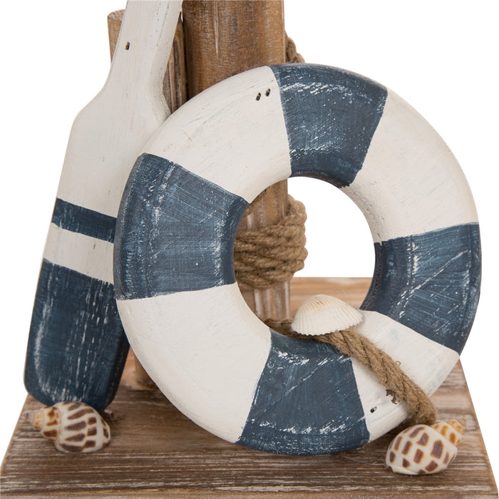 19.29''H Wooden Coastal Table Lamp