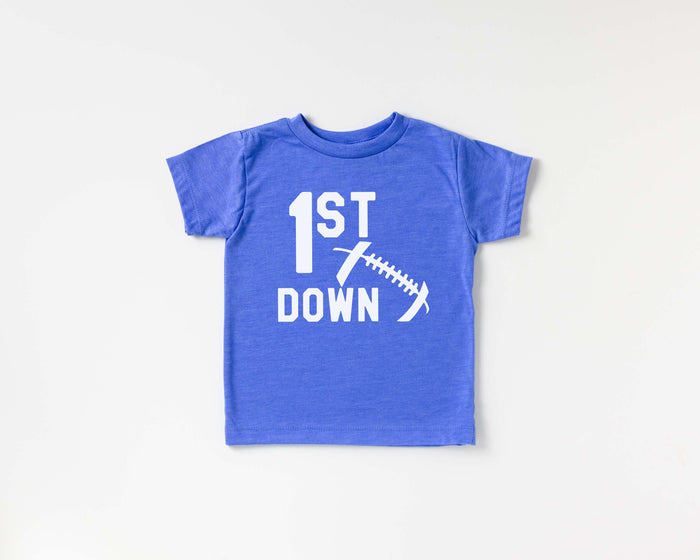 1st Down Football Personalized 1st Birthday T-shirt or Bodysuit