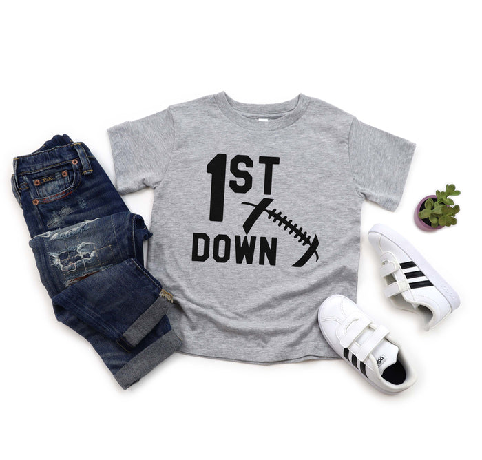 1st Down Football Personalized 1st Birthday T-shirt or Bodysuit