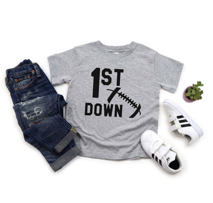 1st Down Football Personalized 1st Birthday T-shirt or Bodysuit