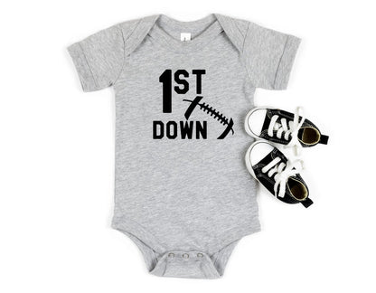 1st Down Football Personalized 1st Birthday T-shirt or Bodysuit