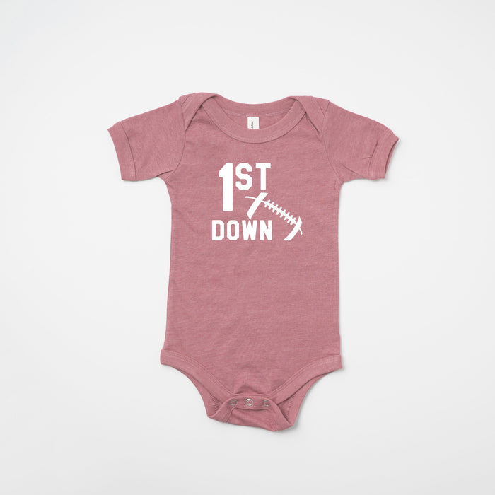 1st Down Football Personalized 1st Birthday T-shirt or Bodysuit