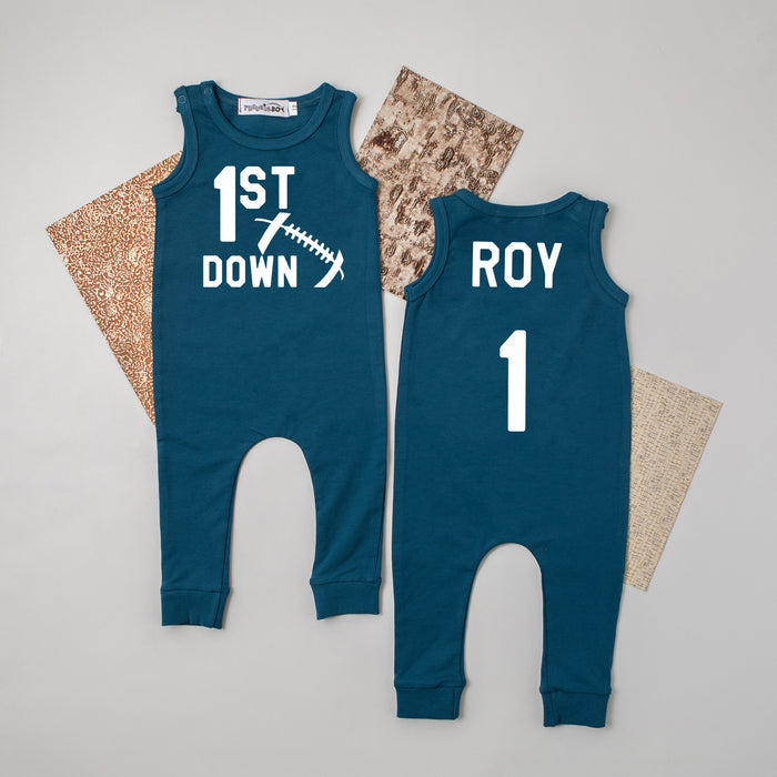 1st Down Football Slim Fit Sleeveless Romper