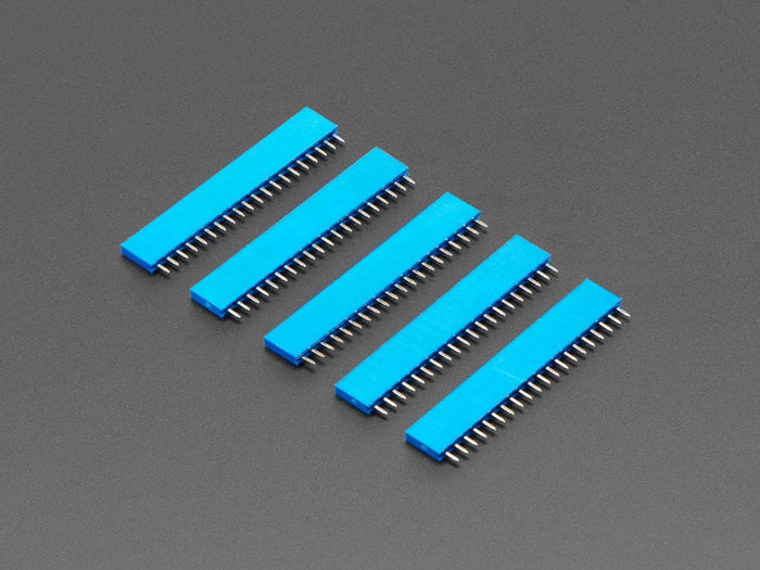 20-pin 0.1" Female Header - Blue - 5 pack by The Pi Hut - The Pi Hut