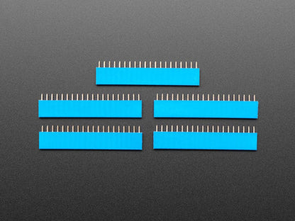 20-pin 0.1" Female Header - Blue - 5 pack by The Pi Hut - The Pi Hut