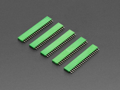 20-pin 0.1" Female Header - Green - 5 pack by The Pi Hut - The Pi Hut