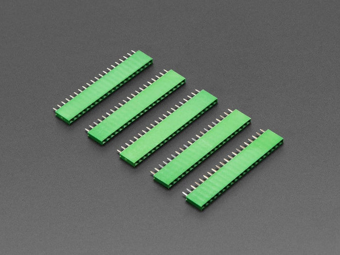 20-pin 0.1" Female Header - Green - 5 pack by The Pi Hut - The Pi Hut