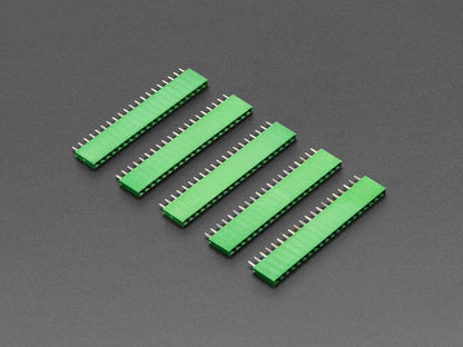 20-pin 0.1" Female Header - Green - 5 pack by The Pi Hut - The Pi Hut