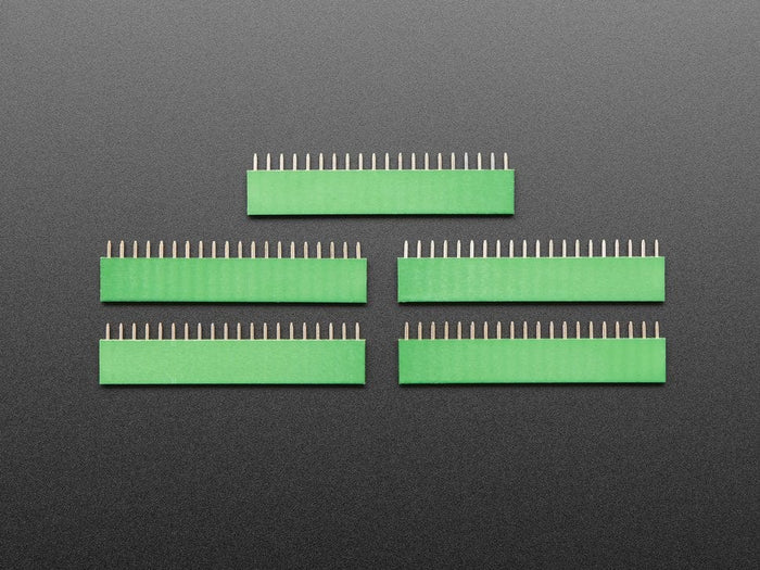 20-pin 0.1" Female Header - Green - 5 pack by The Pi Hut - The Pi Hut