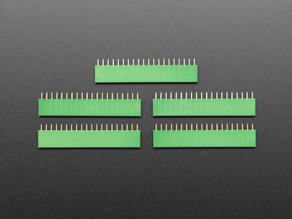 20-pin 0.1" Female Header - Green - 5 pack by The Pi Hut - The Pi Hut