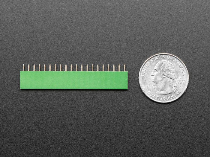 20-pin 0.1" Female Header - Green - 5 pack by The Pi Hut - The Pi Hut