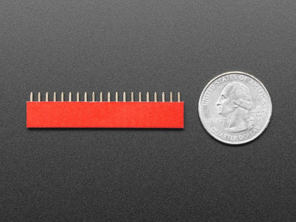 20-pin 0.1" Female Header - Red - 5 pack by The Pi Hut - The Pi Hut