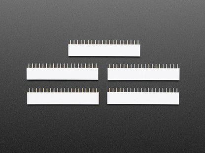 20-pin 0.1" Female Header - White - 5 pack by The Pi Hut - The Pi Hut