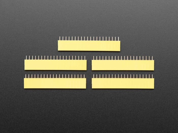 20-pin 0.1" Female Header - Yellow - 5 pack by The Pi Hut - The Pi Hut