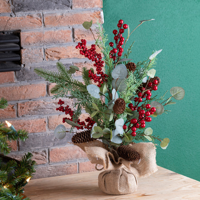 20"H Christmas Floral Table Tree Décor