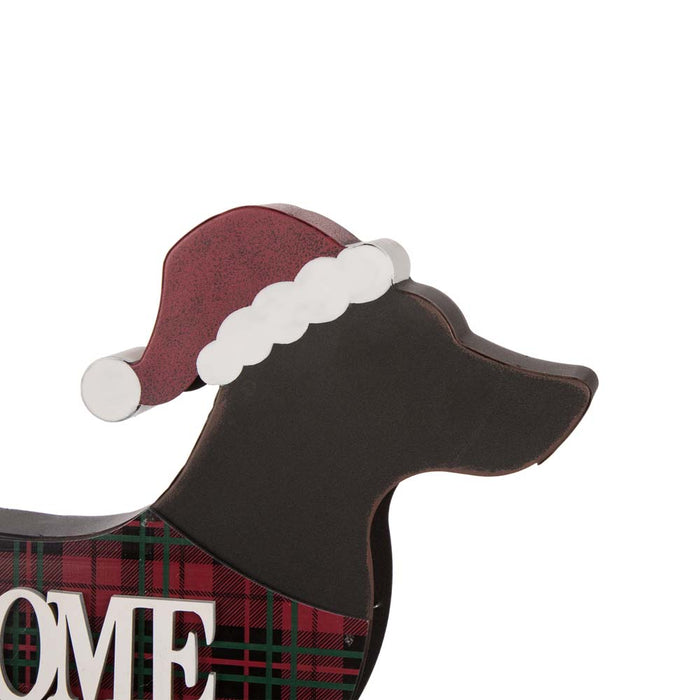 21.93“L Wooden/Metal Dachshund Porch Sign