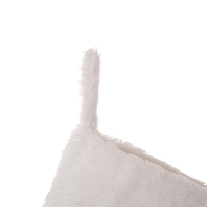 21"L White Plush with Snowflake Christmas Stocking