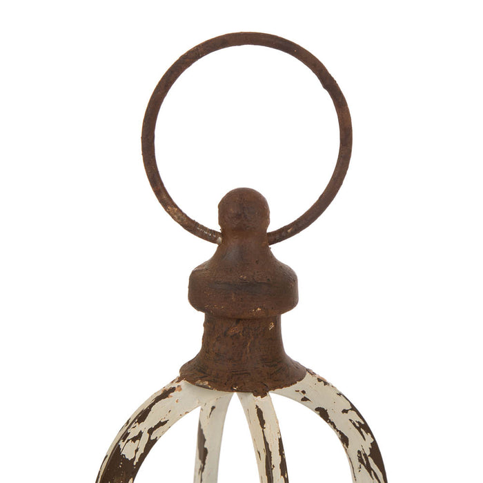 22"H Large Farmhouse Rustic Metal Lantern, Set of 2